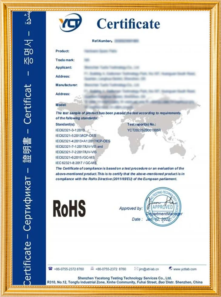 RoHS certification